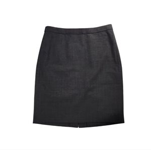 NWOT  J Crew Italian Wool Pencil Skirt  Women's Size 2P  Midi  Black